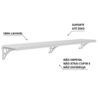 Prateleira Multiuso Branca Com Suporte | 100x20cm | Astra | K